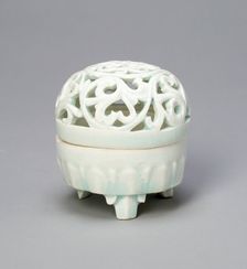 Covered Tripod Incense Burner (Censer) with Foliate Scrolls..., Northern Song dynasty (960-1127). Creator: Unknown