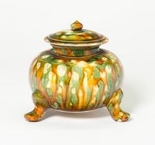Covered Tripod Jar, Tang dynasty (618-907), first half of 8th century. Creator: Unknown