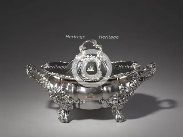 Covered Tureen, c. 1830-1850. Creator: Unknown.