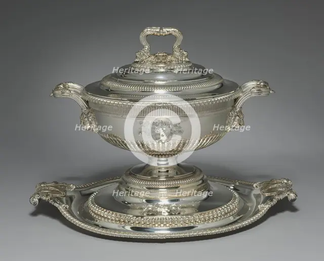 Covered Tureen on Stand, 1812. Creator: Paul Storr (British, 1771-1844).
