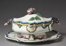 Covered Tureen on Stand, c. 1750. Creator: Strasbourg Factory (French)