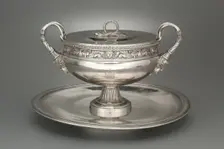 Covered Tureen on Stand (Pot à oille), 1797-1798. Creator: Henry Auguste (French, 1759-1816)
