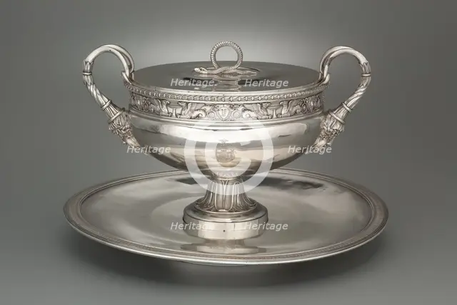 Covered Tureen on Stand (Pot à oille), 1797-1798. Creator: Henry Auguste (French, 1759-1816).