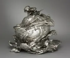 Covered Tureen on Stand (Pot-à-oille couvert), 1735-38. Creator: Juste-Aurèle Meissonnier (French, 1695-1750); Pierre-François Bonnestrenne (French); Henry Adnet (French, 1745)