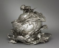 Covered Tureen on Stand (Pot-à-oille couvert), 1735-38. Creator: Juste-Aurèle Meissonnier (French, 1695-1750); Pierre-François Bonnestrenne (French); Henry Adnet (French, 1745)