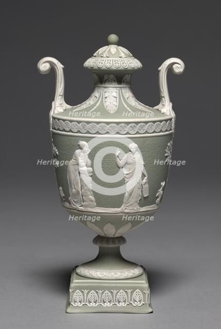 Covered Urn (cover), c. 1800. Creator: Wedgwood Factory (British).