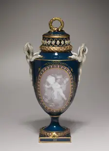Covered Vase, 1881. Creator: Meissen Porcelain Factory (German)