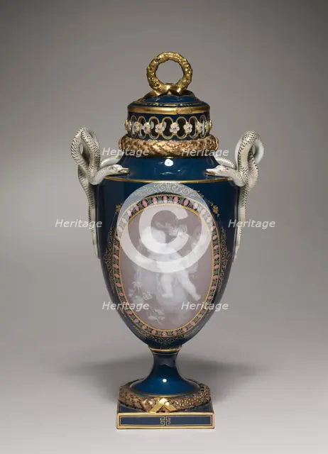 Covered Vase, 1881. Creator: Meissen Porcelain Factory (German).
