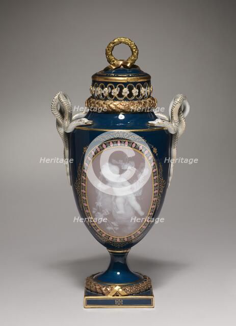 Covered Vase, 1881. Creator: Meissen Porcelain Factory (German).