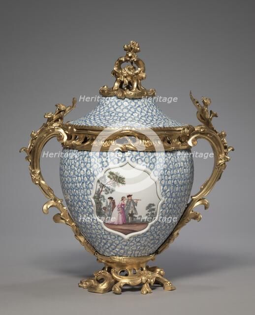 Covered Vase (1 of 2), 1749. Creator: Meissen Porcelain Factory (German).