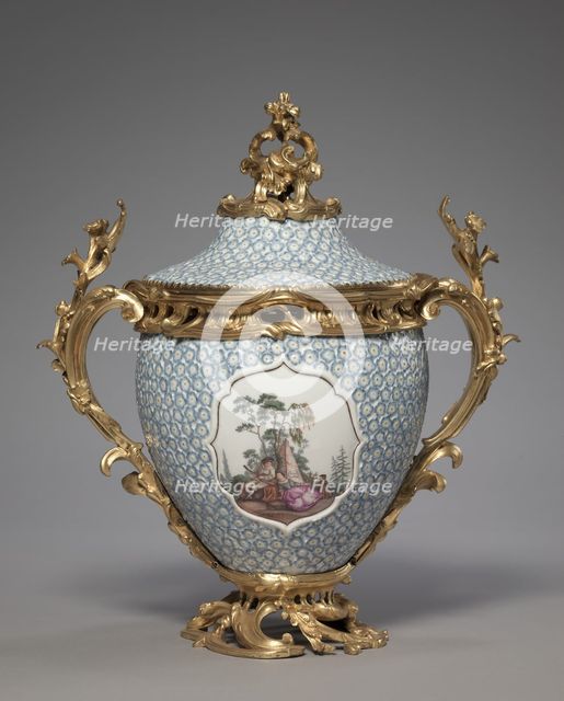 Covered Vase (2 of 2), mid-1700s. Creator: Meissen Porcelain Factory (German).