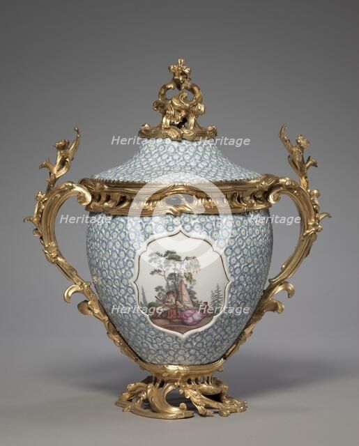 Covered Vase (2 of 2), mid-1700s. Creator: Meissen Porcelain Factory (German).