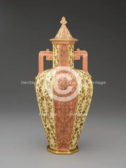Covered Vase, England, 1884. Creator: Crown Derby.