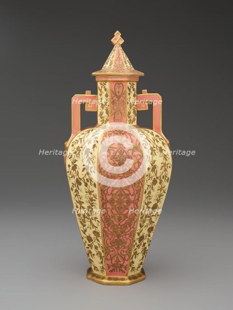 Covered Vase, England, 1884. Creator: Crown Derby.