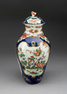 Covered Vase, Worcester, c. 1770. Creator: Royal Worcester