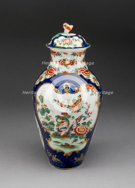 Covered Vase, Worcester, c. 1770. Creator: Royal Worcester.