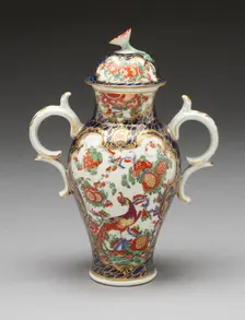 Covered Vase, Worcester, c. 1770. Creator: Royal Worcester