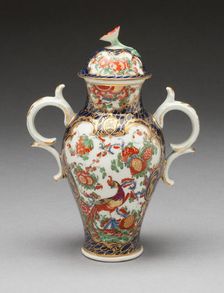 Covered Vase, Worcester, c. 1770. Creator: Royal Worcester