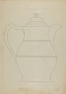 Covered Water Pitcher, 1936. Creator: Mario De Ferrante