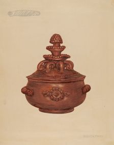 Covered Bowl, 1935/1942. Creator: Jessica Price