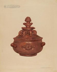 Covered Bowl, 1935/1942. Creator: Jessica Price