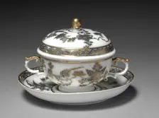 Covered Bowl and Dish, 1730-1740. Creator: Meissen Porcelain Factory (German)