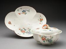 Covered Bowl and Stand, Chantilly, c. 1735. Creator: Chantilly Porcelain Manufactory