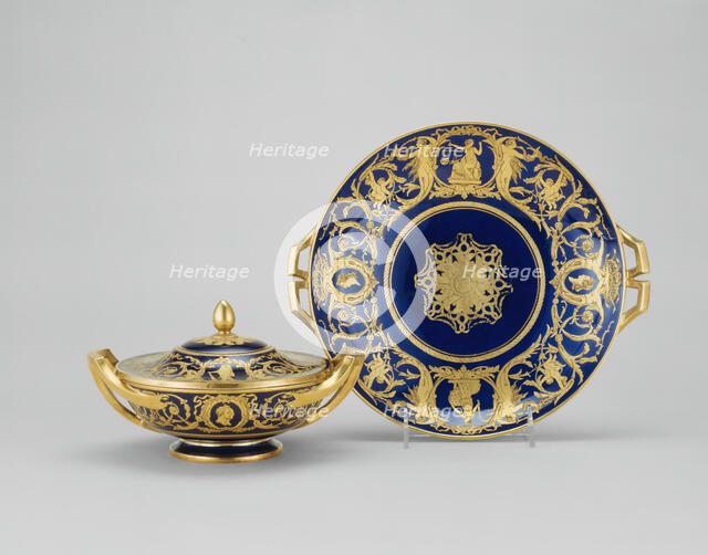 Covered Bowl and Stand (Ecuelle de la toilette), Sèvres, 1784. Creators: Sèvres Porcelain Manufactory, Nicolas-Pierre Pithou.