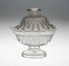 Covered Bowl and Stand, Lunéville, Mid 19th century. Creator: Baccarat Glasshouse