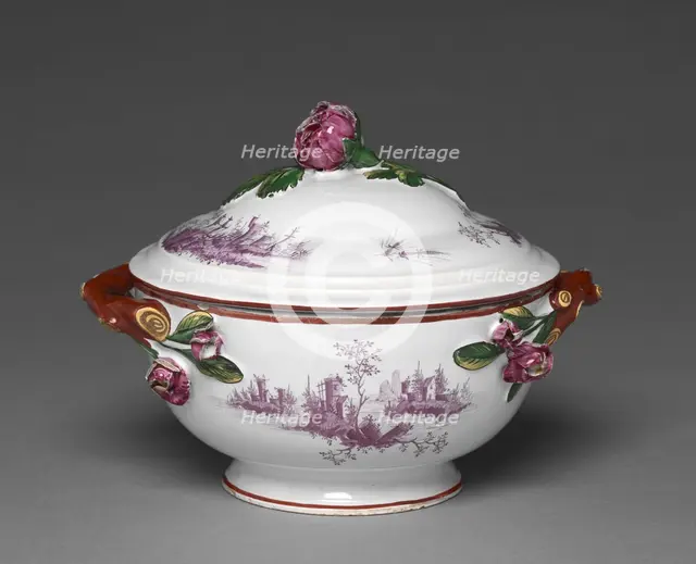 Covered Bowl, c. 1775. Creator: Saint-Clément Factory (French).
