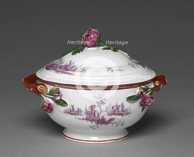 Covered Bowl, c. 1775. Creator: Saint-Clément Factory (French).