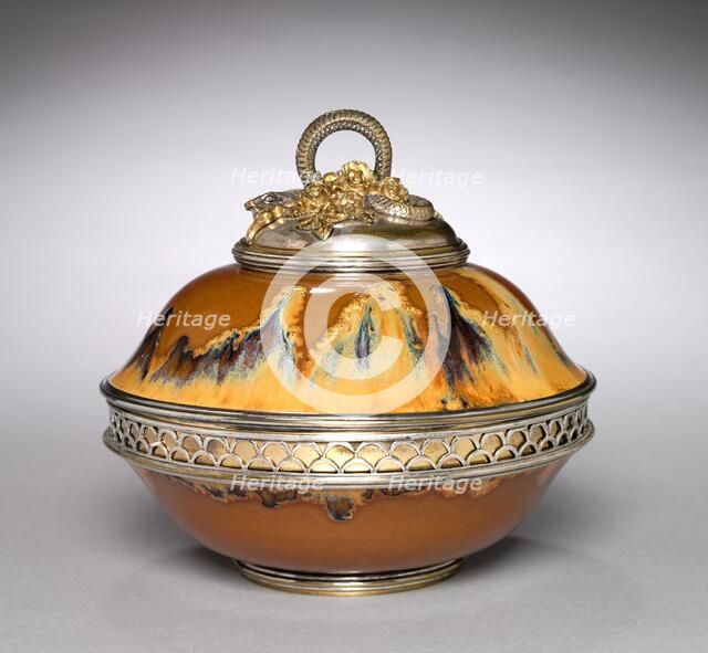 Covered Bowl, c. 1899-1900. Creator: Auguste Delaherche (French, 1857-1940).