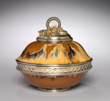 Covered Bowl, c. 1899-1900. Creator: Auguste Delaherche (French, 1857-1940)