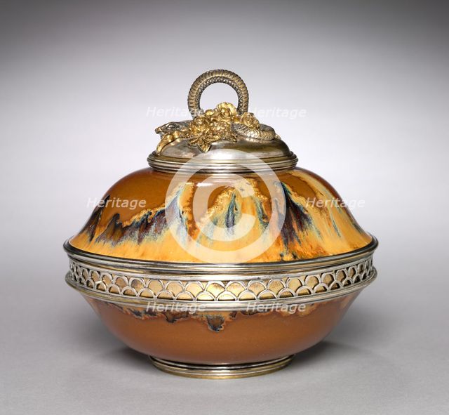 Covered Bowl, c. 1899-1900. Creator: Auguste Delaherche (French, 1857-1940).