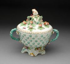 Covered Bowl, Chelsea, 1750/60. Creator: Chelsea Porcelain Manufactory