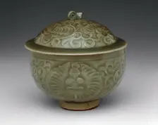 Covered Bowl with Peony Scroll, Northern Song dynasty (960-1127), 11th century. Creator: Unknown