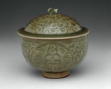 Covered Bowl with Peony Scroll, Northern Song dynasty (960-1127), 11th century. Creator: Unknown
