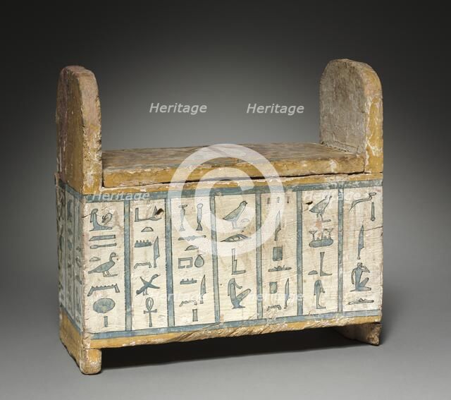 Covered Box and Shawabtys of Ditamenpaankh, 715-656 BC. Creator: Unknown.