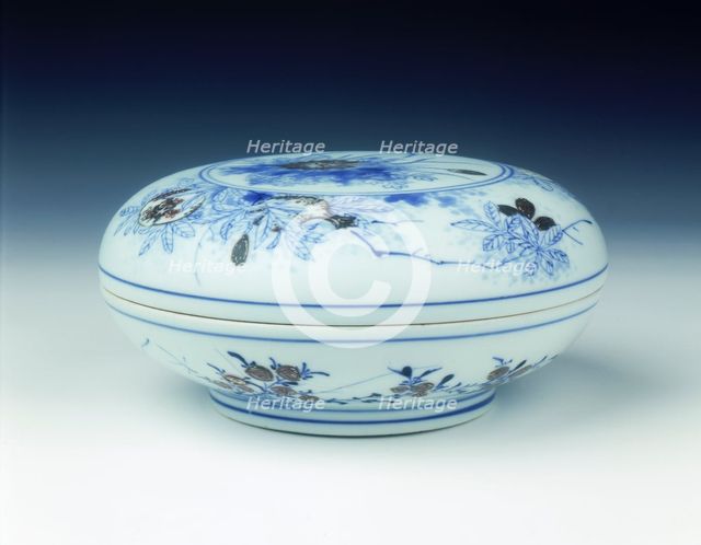 Covered box, early Kangxi period, Qing dynasty, China, 1662-1677. Creator: Unknown.