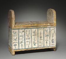 Covered Box for Shawabtys of Ditamenpaankh, 715-656 BC. Creator: Unknown