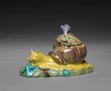 Covered Box in the Form of a Snail, c. 1750. Creator: Strasbourg Factory (French)