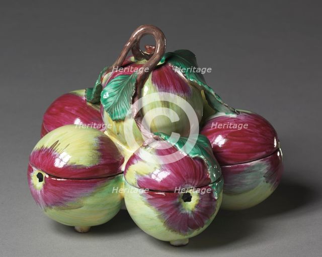 Covered Box in the Form of Six Apples, c. 1760. Creator: Sceaux Factory (French, active 1748-66).