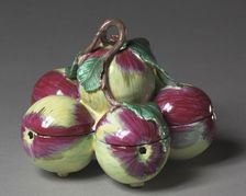 Covered Box in the Form of Six Apples, c. 1760. Creator: Sceaux Factory (French, active 1748-66)
