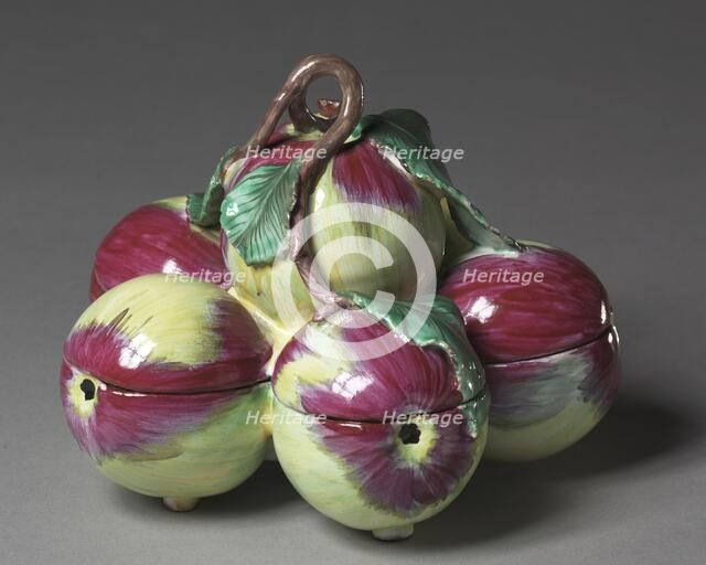 Covered Box in the Form of Six Apples, c. 1760. Creator: Sceaux Factory (French, active 1748-66).