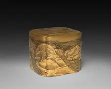 Covered Box, late 1800s. Creator: Unknown