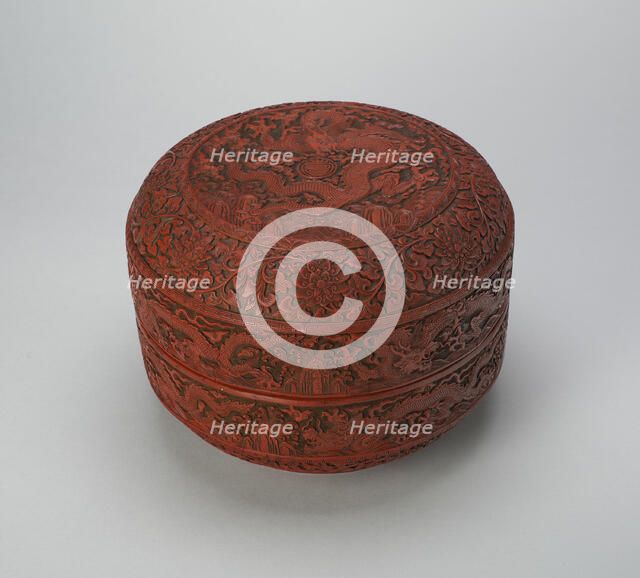 Covered Box, Ming dynasty (1368-1644), Jiajing reign mark and period (1522-1567). Creator: Unknown.