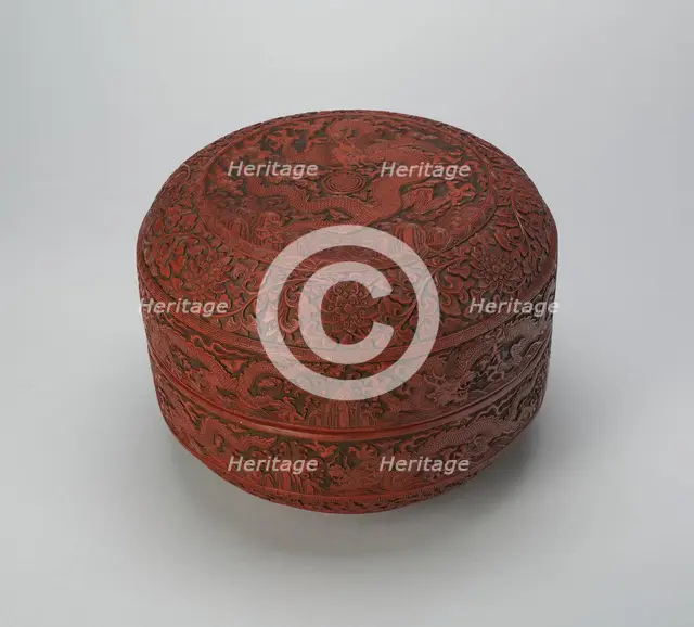 Covered Box, Ming dynasty (1368-1644), Jiajing reign mark and period (1522-1567). Creator: Unknown.