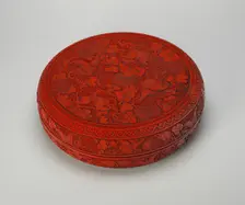 Covered Box with Butterflies, Gourds, and..., Qing dynasty, Yongzheng or early Qianlong period. Creator: Unknown
