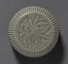 Covered Box with Carved Floral Design: Yaozhou Ware (lid), 1100s. Creator: Unknown