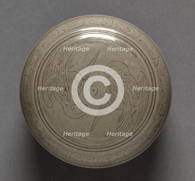 Covered Box with Double-Parrot Design (lid), 960-1127. Creator: Unknown.